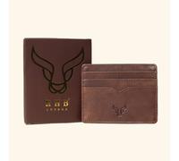 Real Hide Bags Men's 'JILL' Real Leather Slim & Minimalistic RFID Protected Cardholder in Brown Real Hide Bags Brown One Size