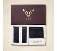 Real Hide Bags Men's 'THE PRESTIGE COMBO' Gift Set of Genuine Leather Wallet & Cardholder in Black Real Hide Bags Black One Size