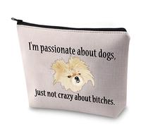 Real Housewives Makeup Bag TV Fans Gifts I'm Passionate about Dogs Not Crazy Cosmetic Bag for Fans(Just Not Crazy)