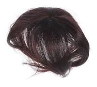 Real Human Hair Topper Clip on Women 15cm Brown | Natural Look, Covers White Hair, Versatile Clip on Piece, Easy to Use and Remove for Adult Women
