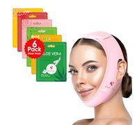 Real Jane V-Line Face Lifting Belt and 6 Flevours Korea Dewy Glow Moisturising Mask