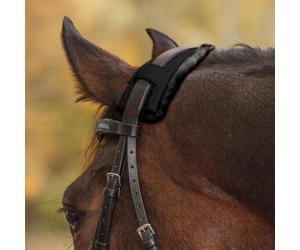 Real Lambskin Noseband/Poll Sleeve - 28cm - Black