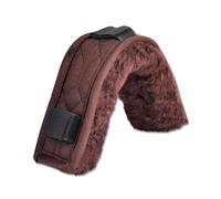Real Lambskin Noseband/Poll Sleeve - 28cm - Brown
