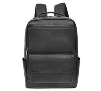 Real Leather Backpack Casual Large Size Laptop Rucksack Clifton Black