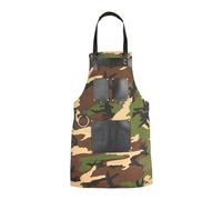 Real Leather Camouflage BBQ Grill Canvas Apron
