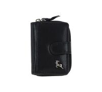 Real Leather Compact Purse Ashwood Leather Black One Size