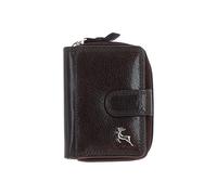 Real Leather Compact Purse Ashwood Leather Brown One Size
