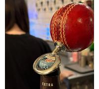 Real Leather Cricket Ball Bottle Opener