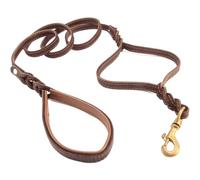 Real Leather Dog Leash Strong Leather Pet Walking Leash Rope for Small Medium Large Dogs