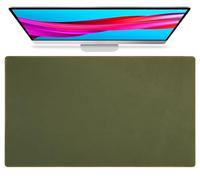 Real Leather Extended Desk Pad Mat, Large Mouse Mat for Office & Gaming, Durable Stylish Desk Writing Pad, for Home Office Protection and Decor(Green,90x50cm)