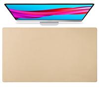 Real Leather Extended Desk Pad Mat, Large Mouse Mat for Office & Gaming, Durable Stylish Desk Writing Pad, for Home Office Protection and Decor(Apricot,80x30cm)