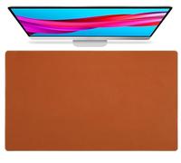 Real Leather Extended Desk Pad Mat, Large Mouse Mat for Office & Gaming, Durable Stylish Desk Writing Pad, for Home Office Protection and Decor(Brown,80x40cm)