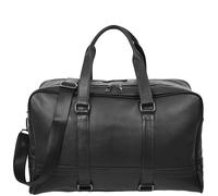 Real Leather Holdall Large Size Weekend Overnight Cross Body Travel Bag Preston Black