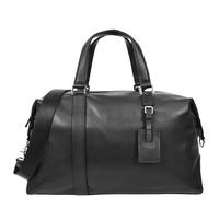Real Leather Holdall Mid Size Weekend Overnight Bag Aspen Black House of Leather Black Medium