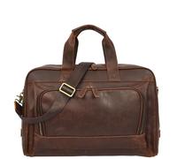 Real Leather Holdall Mid Size Weekend Overnight Travel Bag Kigali Rust Brown House of Leather Brown Large