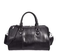 Real Leather Holdall Weekend Cabin Size Duffle Bag Cornwall Black House of Leather Black Medium