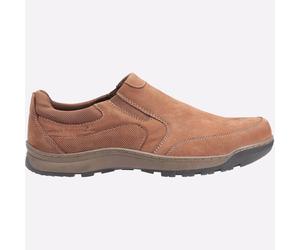 Real Leather Hush Puppies Mens Original Casual Smart Slip-On Comfort Shoes