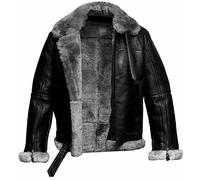 (Real Leather, L) MENS B3 RAF AVIATOR SHEEP SKIN LEATHER BOMBER WINTER FLYING PILOT JACKET COAT UK