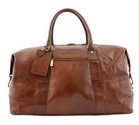 Real Leather Large Size Holdall Travel Weekend Overnight Duffle Bag Perugia Tan