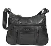 Real Leather Large Size Shoulder Bag Organiser Cross Body Handbag HOL0991 Black