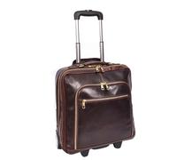 Real Leather Pilot Case Travel Cabin Bag Sussex Black House of Leather Brown Small