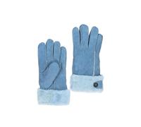 Real Leather Sheepskin Gloves Fenland England Light Blue S/M
