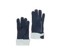 Real Leather Sheepskin Gloves Fenland England Navy S/M
