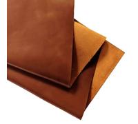 Real Leather Sheets | Full Grain Tooling Leather | 1.3-1.5mm Thick | Cowhide Leather Sheet for Leathercrafts, Repairing and Home Decor by Kozmo (Chestnut Oil-Tanned, 12" X 24")