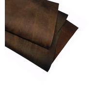 Real Leather Sheets | Full Grain Tooling Leather | 1.3-1.5mm Thick | Cowhide Leather Sheet for Leathercrafts, Repairing and Home Decor by Kozmo (Rustic Brown Oil-Tanned, 12" X 24")
