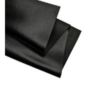 Real Leather Sheets | Full Grain Tooling Leather | 1.3-1.5mm Thick | Cowhide Leather Sheet for Leathercrafts, Repairing and Home Decor by Kozmo (Black - Litchi Embossed, 6" X 12")