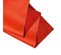Real Leather Sheets | Full Grain Tooling Leather | 1.3-1.5mm Thick | Cowhide Leather Sheet for Leathercrafts, Repairing and Home Decor by Kozmo (Vermilion, 12" X 12")