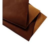 Real Leather Sheets | Full Grain Tooling Leather | 1.3-1.5mm Thick | Cowhide Leather Sheet for Leathercrafts, Repairing and Home Decor by Kozmo (Walnut Oil-Tanned, 8" X 12")