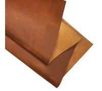 Real Leather Sheets | Full Grain Tooling Leather | 1.3-1.5mm Thick | Cowhide Leather Sheet for Leathercrafts, Repairing and Home Decor by Kozmo (Bourbon Brown Oil-Tanned, 6" X 12")