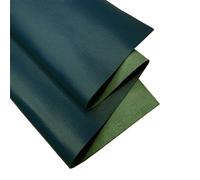 Real Leather Sheets | Full Grain Tooling Leather | 1.3-1.5mm Thick | Cowhide Leather Sheet for Leathercrafts, Repairing and Home Decor by Kozmo (Charcoal Green - Litchi Embossed, 8" X 12")