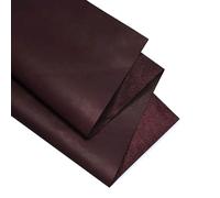 Real Leather Sheets | Full Grain Tooling Leather | 1.3-1.5mm Thick | Cowhide Leather Sheet for Leathercrafts, Repairing and Home Decor by Kozmo (Aubergine, 12" X 12")