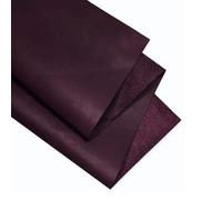 Real Leather Sheets | Full Grain Tooling Leather | 1.3-1.5mm Thick | Cowhide Leather Sheet for Leathercrafts, Repairing and Home Decor by Kozmo (Aubergine, 16" X 48")