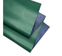 Real Leather Sheets | Full Grain Tooling Leather | 1.3-1.5mm Thick | Cowhide Leather Sheet for Leathercrafts, Repairing and Home Decor by Kozmo (Castleton Green -Litchi Embossed, 6" X 12")