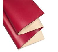 Real Leather Sheets | Full Grain Tooling Leather | 1.8-2.0mm | Thick Cowhide Leather Sheet for Leathercrafts, Repairing and Home Decor by Kozmo (Cherry Red, 6" X 12")