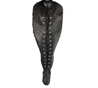 Real Leather Sleep Sack for Adults - Premium Quality Bondage Restraint Sack with Heavy-Duty Zippers & Secure Fastenings - Fetish & BDSM Gear (Black, XL)
