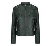 Real Leather Slim Fit Soft Zip Biker Style Jacket TruClothing Olive XS
