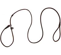 Real Leather Slip Dog Leash for Small Medium Dogs Lightweight Thin but Sturdy Adjustable Slip Lead Dog Leash Soft and Slim 5 ft x 1/5 inch