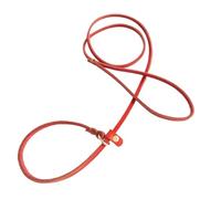 Real Leather Slip Lead Dog Leash Soft Adjustable for Small Medium and Large Dogs(Red,0.6 * 175cm)