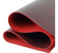 Real Leather Tooling Sheets - for Crafting Tools, Leather Wallets, Leather Materials - Thick Crazy Horse Leather Sheets - Not Faux Leather Sheets (Red, 24"x12")