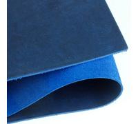 Real Leather Tooling - Thick Crazy Horse Leather Sheets for Crafting, Wallets - Not Faux (Blue, 12"x12")