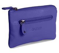 Real Leather Zip Top Coin & Card Purse - RFID-Blocking Wallet for Women with Double Key Rings & Front Pocket | SADDLER