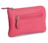Real Leather Zip Top Coin & Card Purse - RFID-Blocking Wallet for Women with Double Key Rings & Front Pocket | SADDLER