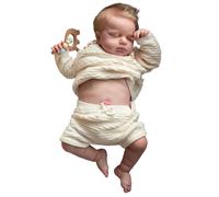 Real Life Baby Dolls 19-Inch Silicone Baby Doll Realistic Reborn Sleeping Doll, Washable Newborn Boy and Girl with Clothes - Perfect for Children's Toys, Boy