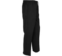 REAL LIFE FASHION LTD Adults Plain Rugby Trousers Straight Leg Golf Pants Mens Adjustable Waist Trousers Elasticated Waist Work Pants Smart Rugby Pants (Black Waist 36"/ Inside Leg 29")