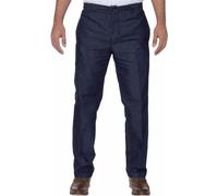 REAL LIFE FASHION LTD Adults Plain Rugby Trousers Straight Leg Golf Pants Mens Adjustable Waist Trousers Elasticated Waist Work Pants Smart Rugby Pants (Denim Blue Waist 38"/ Inside Leg 31")