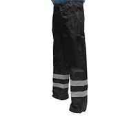 REAL LIFE FASHION LTD. Hi Viz Vis High Rain Cover Waterproof Plain Pant Mens Boys Safety Trouser #(Black Waterproof Trouser#4XLarge#Mens)